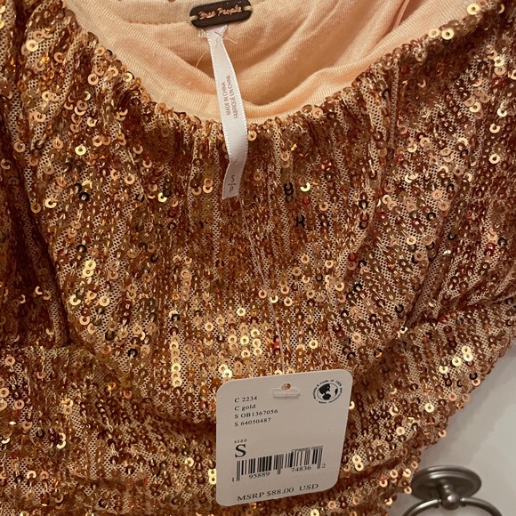 Free People Sequin Corset Top - Picture 3 of 4